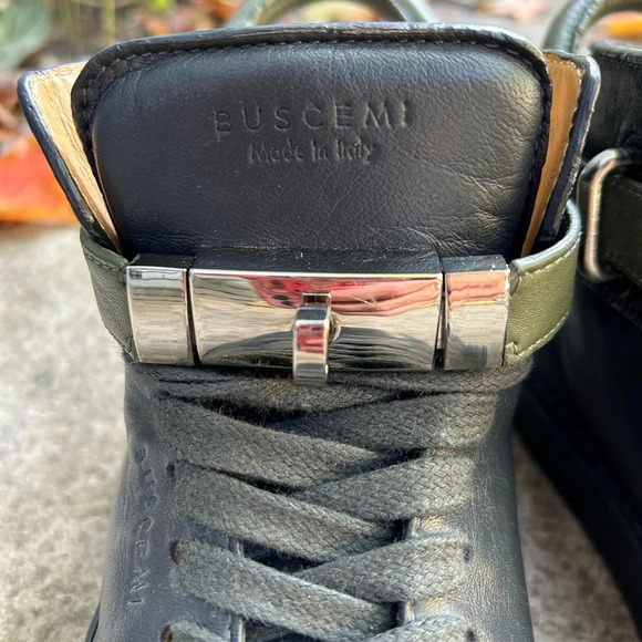 Buscemi Grey Olive green 100mm sneakers, size 40 - Picture 3 of 11